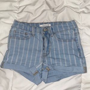 Pacsun Striped Denim Short Shorts